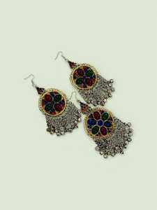 Conjunto de 4 Piezas de Joyería Tradicional Afgana Hecha a Mano por un Diseñador Profesional: Anillos, Gargantilla, Aretes, Bindi Tikka, Acero Inoxidable, Regalos - Product Image 4