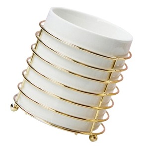 Porte-stylo en laiton de style vintage, accessoires de bureau, vente en gros - Product Image 6