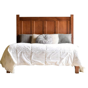 Modern Walnut Solid Wood Panel Platform <b>Bed</b> Queen Size <b>Space</b>-<b>Saving</b> Comfortable Durable Design - Product Image 4