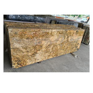 Dalles de granit doré d'Alaska de haute qualité, pierre naturelle polie, pour revêtements de sol, comptoirs, revêtements muraux et escaliers - Product Image 2
