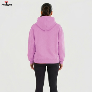Compre sudaderas con capucha personalizadas, transpirables, informales, de estilo urbano, con hombros caídos, ecológicas, de punto, para invierno. - Product Image 3