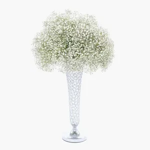 Eco Friendly Handcrafted Modern Hammered Metal Floor <b>Vase</b> for Wedding Decor - Product Image 1