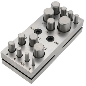 Juego de cortadores de discos con 14 punzones y herramienta de troquelado para cortar discos o monedas metálicas redondas con precisión de 3 a 16 mm usando un metal blando - Product Image 4