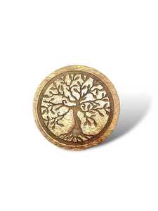 Sous-verre rond en polybois Arbre de Vie, fait main, design traditionnel chinois, diamètre 500 mm, épaisseur 5 mm - Product Image 2