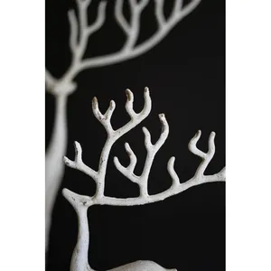 Handmade Resin Deer Sculpture Set 2Pcs Rustic <b>Christmas</b> Table Decoration Animal <b>Figure</b> Art for Living Room - Product Image 2