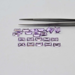 3.5x7mm naturel Rose De France rose améthyste à facettes Baguette princesse coupe pierre précieuse en vrac pour la fabrication de bijoux pierre de haute qualité - Product Image 3