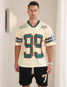 Camisetas Personalizadas para Hombre, Malla Transpirable, Cuello en V, Diseño Gráfico con Número, Manga Corta, Ropa Deportiva, Uniformes de Equipo, Venta al Por Mayor, EE. UU. - Product Image 6