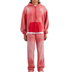 Acid Wash <b>Tracksuit</b> Lightweight Clothing Designed For Fitness Sessions And Casual Everyday Wear - Product Image 1