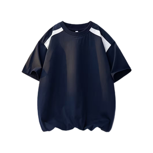 2026 New Design Luxury Quality Cotton Loose Fit Little Drop Shoulder Brand Blank Oversized Men T Shirt Custom Logo Design - Product Image 1