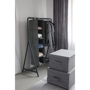 MA51LGR Foldable Canvas Wardrobe Organiser Minimalist Design Home Office <b>Storage</b> Box with Spacious Lid <b>Clothes</b> Fabric Organizer - Product Image 5