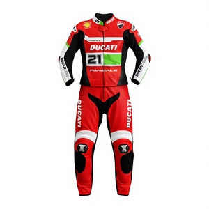 Traje de Motociclismo Rucati de Cuero Vacuno/Canguro, Mono de Carreras de Pista, Traje de Motociclista de Una Pieza con Protección OEM CE - Product Image 1