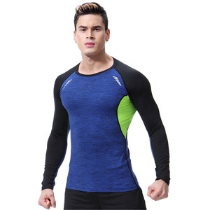 High Quality Quick Dry <b>Base</b> <b>Layer</b> Men's Muscle Training <b>Long</b> <b>Sleeve</b> Sportwear Compression Shirts Crew Neck - Product Image 3