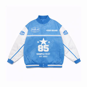 Blouson de course OEM personnalisé pour hommes, blouson bomber de sport automobile brodé, uniforme de style équipe de course vintage, vente en gros, fabricant - Product Image 3