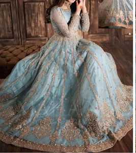 Robe de mariée traditionnelle en soie pour femmes, Salwar Kameez, longueur au sol, noire avec dupatta pêche, style Inde Pakistan - Product Image 4