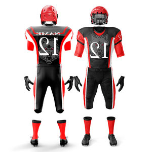 Uniforme de Fútbol Americano, Conjunto de Camiseta y Pantalones Cortos Transpirables, Ropa Deportiva al por Mayor OEM, Uniformes de Fútbol con Estampado Digital - Product Image 1