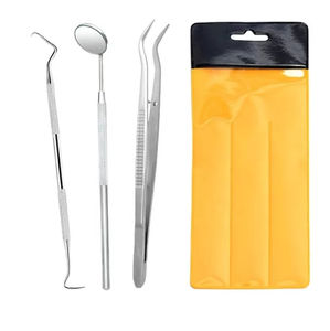 Juego de Instrumentos de Diagnóstico Dental Manual de Acero Inoxidable de Alta Calidad, Kit Básico de 3 Piezas Reutilizables - Product Image 1