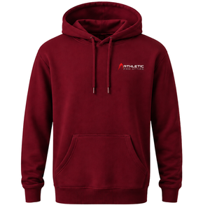 Men's Custom Burgundy Pullover <b>Hoodie</b> Fleece Sweatshirt Long Sleeve Regular Fit Drawstring Kangaroo Pocket Casual Streetwear OEM - Product Image 1