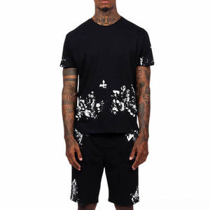 Ensemble t-shirt et short légers pour homme, tenue de sport décontractée en deux pièces pour la salle de sport, la remise en forme, l'entraînement quotidien - Product Image 3
