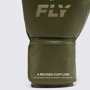 Guantes de Boxeo Fly Pro de Competición Premium de Moda, Color Verde Oliva, Cuero Vacuno, Guantes de Sparring Fly, Precio Bajo, Nuevo Modelo - Product Image 5