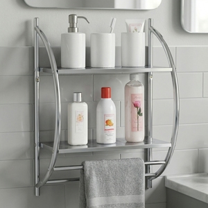Modern Design Metal Bathroom Shelf <b>Corner</b> Mounted for Home Storage Hotel Shopee Sale Household Furniture Accessories in Taiwan - Product Image 2