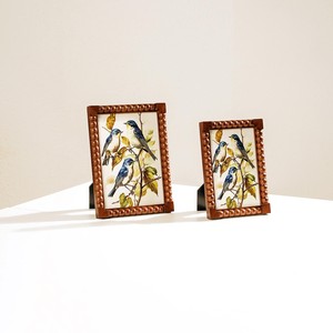 Assured Quality Wooden Photo <b>Frame</b> Rectangle Vertical Classic Design With Bird Art Tabletop Display - Product Image 3