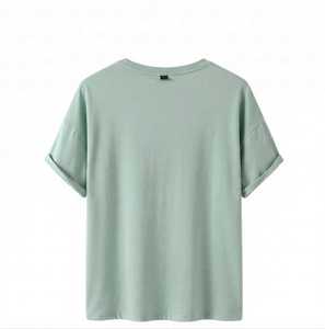 เสื้อยืดผู้ชายสีเขียวพาสเทล แขนสั้น ผ้าฝ้าย 100% ระบายอากาศ แห้งเร็ว สไตล์วินเทจ ทรงปกติ สวมใส่สบาย เหมาะสำหรับออกกำลังกาย ใส่ได้ทั้งชายและหญิง - Product Image 2