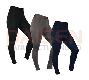 Leggings d'équitation pour femmes à grip intégral en silicone, taille haute, extensibles, respirants, coupe sportswear - Product Image 5