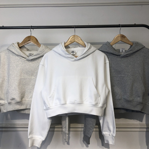 เสื้อฮู้ดดี้โอเวอร์ไซส์ทรงหลวม ผ้าคอตตอนผสม หนัก 440 กรัม รุ่น Heavyweight  แบบเรียบง่าย  รักษ์โลก  สำหรับสาวๆ  สไตล์สตรีทแวร์  ไซส์ใหญ่พิเศษ - Product Image 3