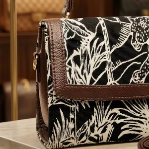 Sac à main de luxe pour femme, élégant, doublure en polyester marron, cuir PU, sac bandoulière moyen - Product Image 2