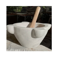 Mortier et pilon en marbre de qualité supérieure, finition rugueuse, outil de cuisine écologique pour salle à manger, usage quotidien, vente en gros disponible