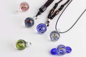 Handmade <b>Space</b> Ball Galaxy Ball Charm Glaze Glass For Couple <b>Gift</b> - Product Image 3