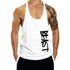 <b>Men's</b> <b>Stringer</b> Tank Top Bodybuilding Gym <b>Vest</b> Deep Cut Sleeveless Fitness Shirt Muscle Training Wear Wholesale Supply - Product Image 1
