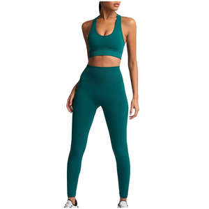 <b>Women's</b> Gym Clothing Yoga Clothes Fitness <b>Women's</b> Sportswear 2pcs Sportswear Sportswear <b>Women's</b> Sportssuit Shape Sports Bra Set - Product Image 2