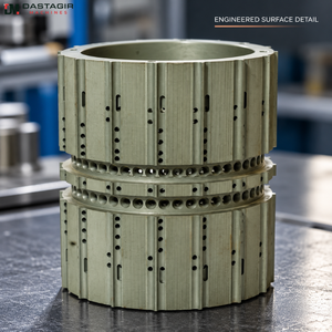 Conjunto de Tambor Ranurado |   Componente Metálico Cilíndrico de Precisión para Maquinaria Industrial de Fabricación de Cigarrillos MK8 MK9 - Product Image 4