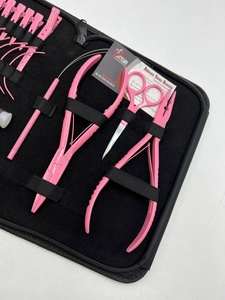 Kit d'outils d'installation d'extension de cheveux en acier inoxydable rose en gros pince d'application et de retrait de microbilles microbilles réutilisables - Product Image 4