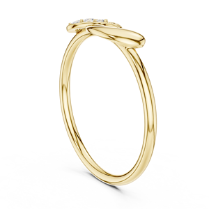 Elegante Anillo Infinito en Oro Amarillo con Detalles Brillantes Redondos |   Joyería Minimalista Promise - Product Image 2