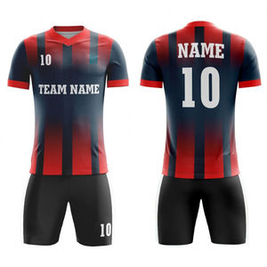 Conjunto de Uniforme de Fútbol Personalizado con Camiseta de Manga Corta y Cuello en V con Rayas Verdes - Product Image 4