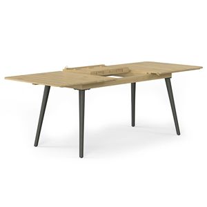 Tavolo da Pranzo Estensibile in Teak Chiaro per Uso in Spiaggia - Product Image 2