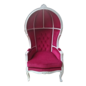 Bon à la qualité fantaisie reine trône chaises mariage Highback chaises avec auvent conception française usine directe - Product Image 3