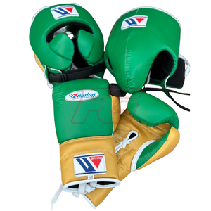Winning Custom MMA Gloves <b>Set</b> Cowhide Leather Lace-Up High Quality OEM Supplier for Kick Boxing Training & Sparring - Product Image 3