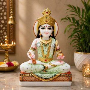 Marble Annapurna Statue | Handcrafted White Marble Annapurna Devi Murti | Premium Hindu Goddess Idol | MALIYAS India - Product Image 1