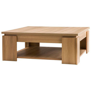 Table basse Parisot Hansen élégante, dotée d'un plateau de rangement inférieur pratique et fabriquée en bois de teck écologique. - Product Image 3