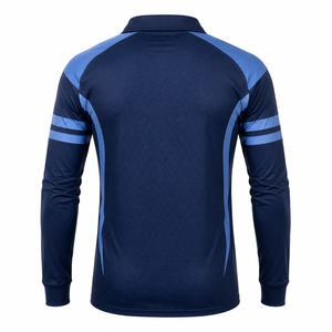 เสื้อรักบี้แขนยาวแบบสั่งทำพิเศษ ถักจากโพลีเอสเตอร์ 100% สวมใส่สบาย ระบายอากาศได้ดี เหมาะสำหรับกีฬาทีม ผลิตจากโรงงาน ผู้ผลิต ขายส่ง รับผลิตแบบ OEM - Product Image 2