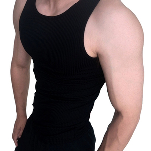 Camisetas sin mangas con capucha para hombre, con logo impreso, estilo hip hop, de secado rápido, anti-UV, transpirables, de malla, tejido de algodón, ecológicas - Product Image 1