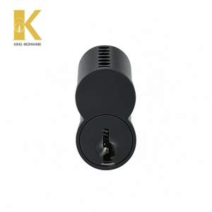 Serrure cylindrique en laiton, logo personnalisé disponible, noir mat, 7 goupilles, clé F, SFIC, pour la sécurité des portes - Product Image 4