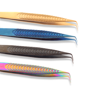 Ergonomic Design Great Precision Plasma Colors Anti Static 90 Degree <b>Eyelash</b> Extension Tweezers <b>Under</b> Your Own Brand Name - Product Image 4