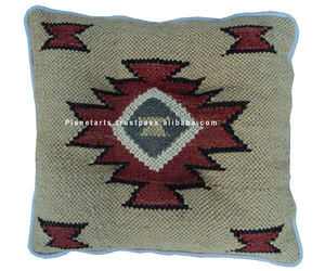 Fundas de cojín de yute para sofá, Fundas de cojín de lana, color Beige, Oriental, respetuoso con el medio ambiente, kilim, oferta, precio de fábrica - Product Image 4