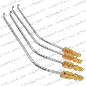 Offre Spéciale : Rétracteur de nerf distal à poignée plaquée or avec tube d'aspiration 21,5 cm – Instrument chirurgical de neurochirurgie - Product Image 5