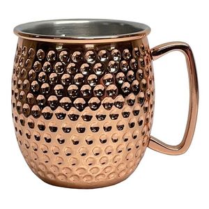 Modern Design Natural Copper Beer <b>Mug</b> with Handle Metal Wave Brand Reusable Portable Matt Finish Gift <b>Box</b> Packaging for Parties - Product Image 5