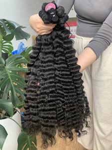 Vente en gros de mèches de cheveux bouclés en dentelle douce 5x5 HD Afro Loose Deep Wave Natural Wave, livraison rapide, cheveux vierges vietnamiens Remy, fermeture, mèches de cheveux bouclés, pas cher - Product Image 4